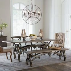 World Interiors Dining Room Nantes French Vintage Bench 7 World Interiors Dining Room Nantes French Vintage Bench