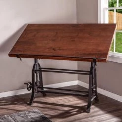 World Interiors Desks & Shelving Artezia Industrial Modern Drafting Desk