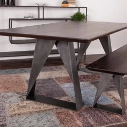 World Interiors Dining Room Augusta Modern Acacia Wood Dining Table