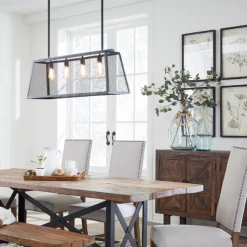 World Interiors Lighting Element Industrial Mesh Ceiling Light