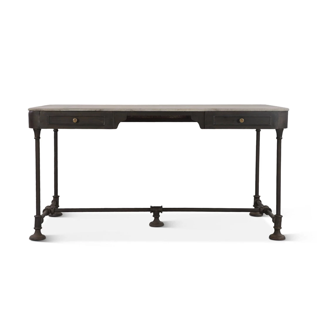 World Interiors Desks & Shelving Melbourne Industrial Marble Writing Desk 3 World Interiors Desks & Shelving Melbourne Industrial Marble Writing Desk