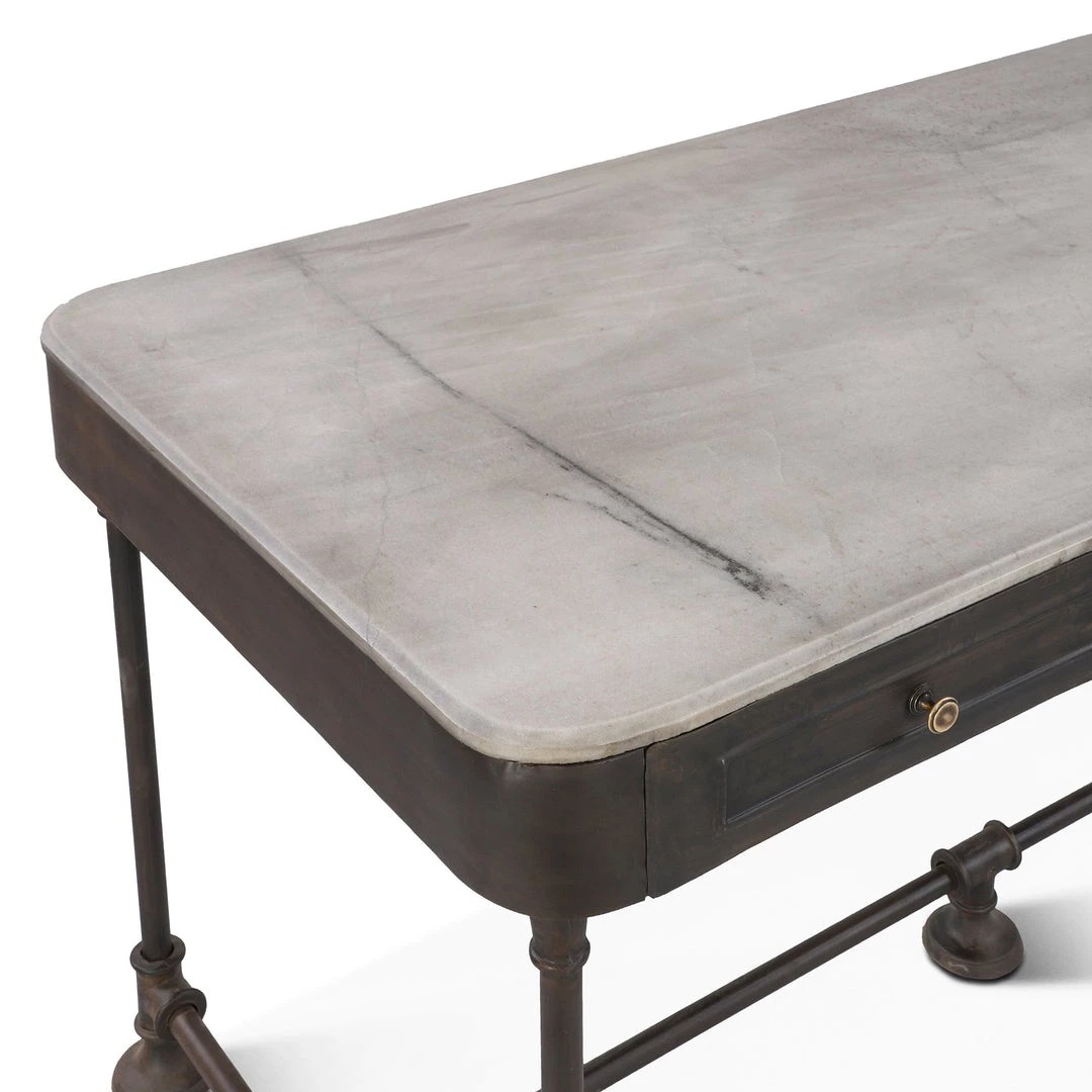 World Interiors Desks & Shelving Melbourne Industrial Marble Writing Desk 6 World Interiors Desks & Shelving Melbourne Industrial Marble Writing Desk