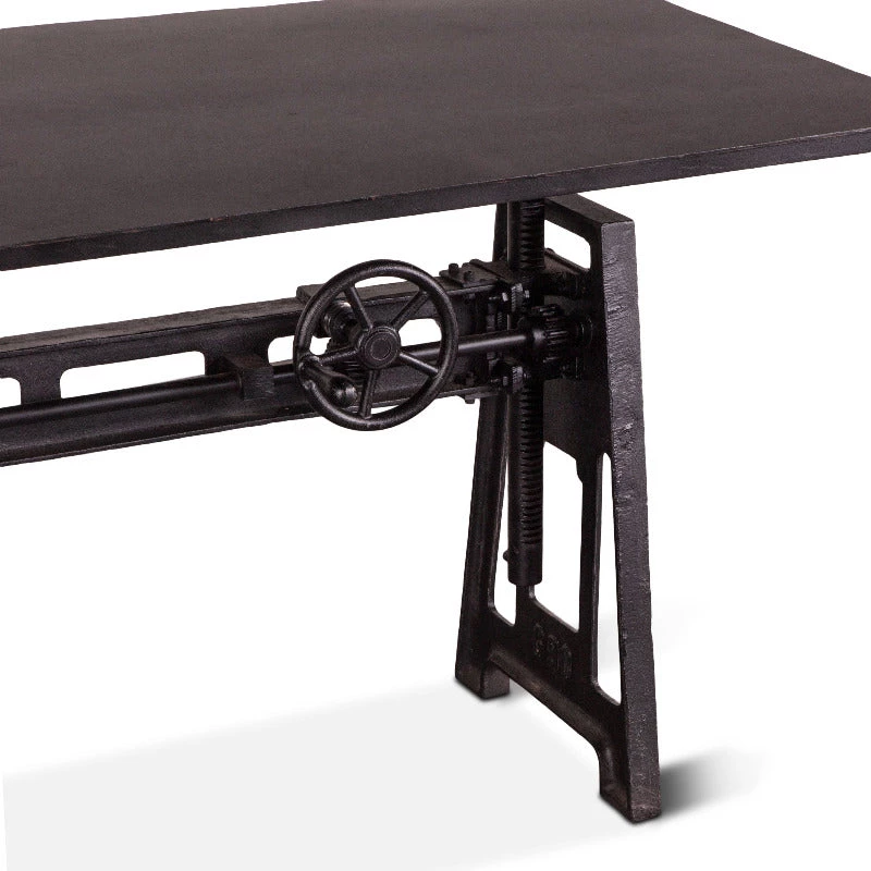 World Interiors Desks & Shelving Artezia Industrial Iron Top Crank Desk 7 World Interiors Desks & Shelving Artezia Industrial Iron Top Crank Desk