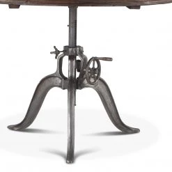 World Interiors Artezia Industrial Modern Crank Bistro Table Dining Room