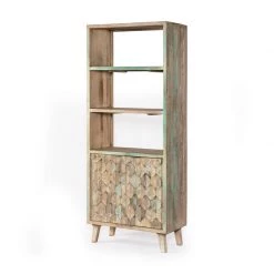 World Interiors Cordoba Vintage Reclaimed Bookcase Living Room