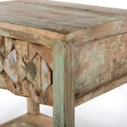 World Interiors Bedroom Cordoba Vintage Reclaimed Nightstand