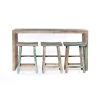 World Interiors Dining Room Cordoba Vintage Reclaimed Gathering Table And Stools