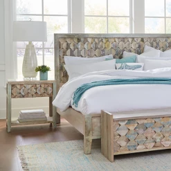 World Interiors Bedroom Cordoba Vintage Reclaimed Nightstand