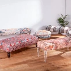 World Interiors Algiers Mixed Red Pattern Ottoman 13 World Interiors Algiers Mixed Red Pattern Ottoman