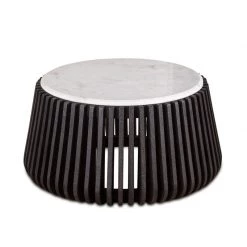 World Interiors Living Room Lisbon Marble & Mango Wood Coffee Table