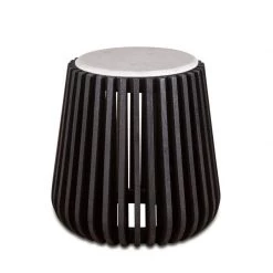 World Interiors Lisbon Marble And Mango Wood Side Table