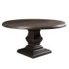 World Interiors Dining Room Toulon Vintage Brown Round Dining Table