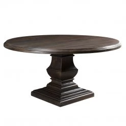World Interiors Dining Room Toulon Vintage Brown Round Dining Table