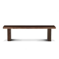 World Interiors Alberta Modern Sheesham Wood Bench Dining Room