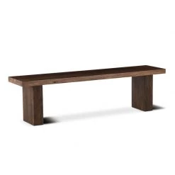 World Interiors Alberta Modern Sheesham Wood Bench Dining Room