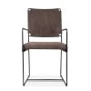 World Interiors Melbourne Industrial Modern Suede Armchair Dining Room