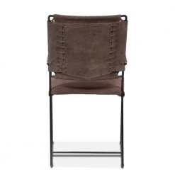 World Interiors Melbourne Industrial Modern Suede Armchair Dining Room