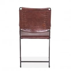 World Interiors Melbourne Industrial Modern Leather Armchair Dining Room