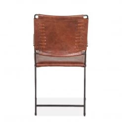 World Interiors Melbourne Industrial Modern Leather Armchair Dining Room