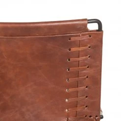 World Interiors Melbourne Industrial Modern Leather Armchair Dining Room