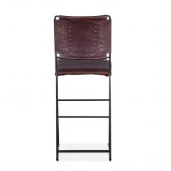 World Interiors Bar & Counter Stools Melbourne Industrial Modern Chocolate Leather Barstools