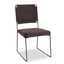 World Interiors Dining Room Melbourne Industrial Modern Suede Dining Chair