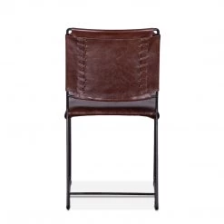 World Interiors Melbourne Industrial Modern Leather Dining Chair Dining Room