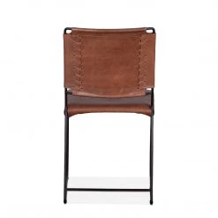 World Interiors Melbourne Industrial Modern Leather Dining Chair Dining Room