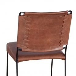 World Interiors Melbourne Industrial Modern Leather Dining Chair Dining Room
