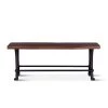 World Interiors Dining Room Blayne Rustic Farmhouse Live-Edge Counter-Height Bench