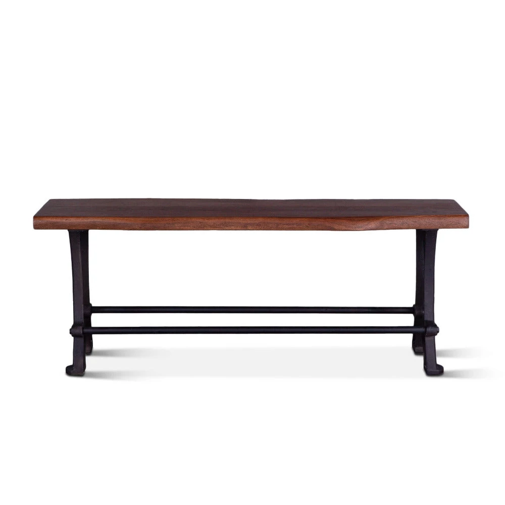 World Interiors Dining Room Blayne Rustic Farmhouse Live-Edge Counter-Height Bench 3 World Interiors Dining Room Blayne Rustic Farmhouse Live-Edge Counter-Height Bench