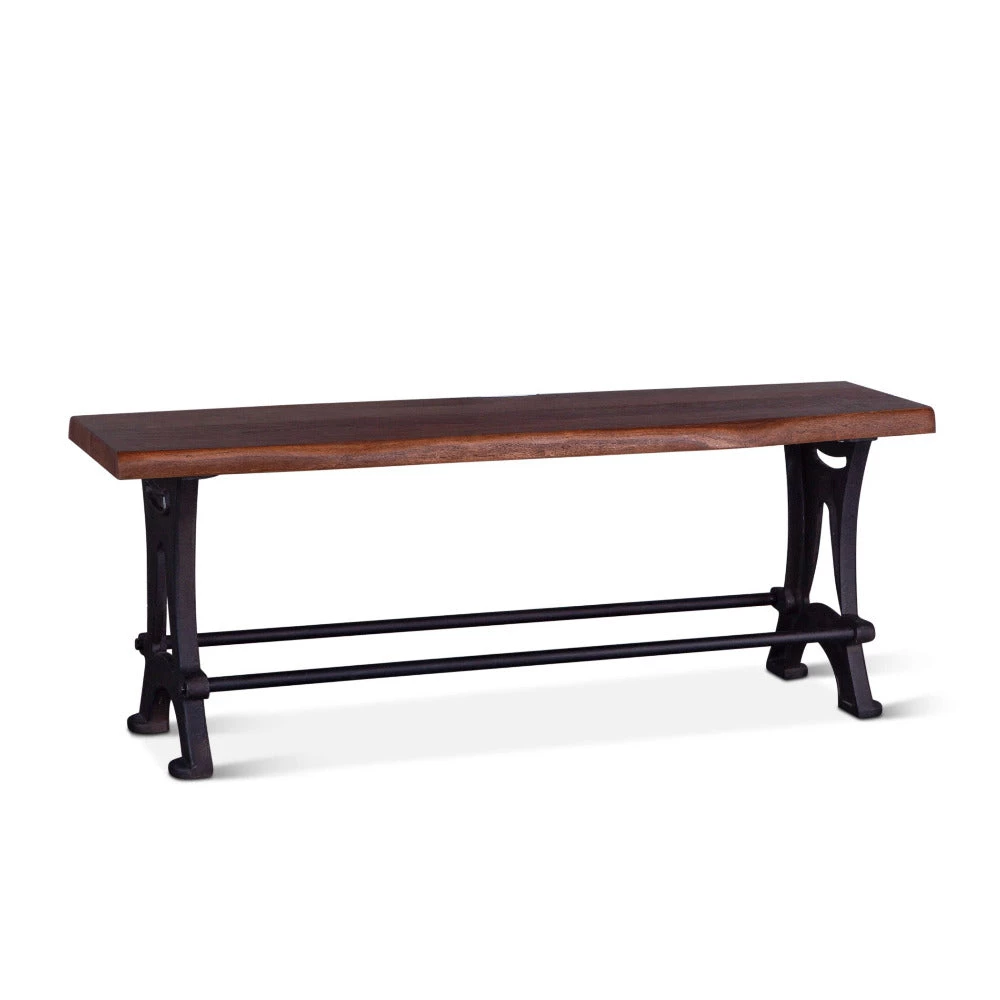 World Interiors Dining Room Blayne Rustic Farmhouse Live-Edge Counter-Height Bench 4 World Interiors Dining Room Blayne Rustic Farmhouse Live-Edge Counter-Height Bench