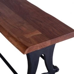 World Interiors Dining Room Blayne Rustic Farmhouse Live-Edge Counter-Height Bench 12 World Interiors Dining Room Blayne Rustic Farmhouse Live-Edge Counter-Height Bench