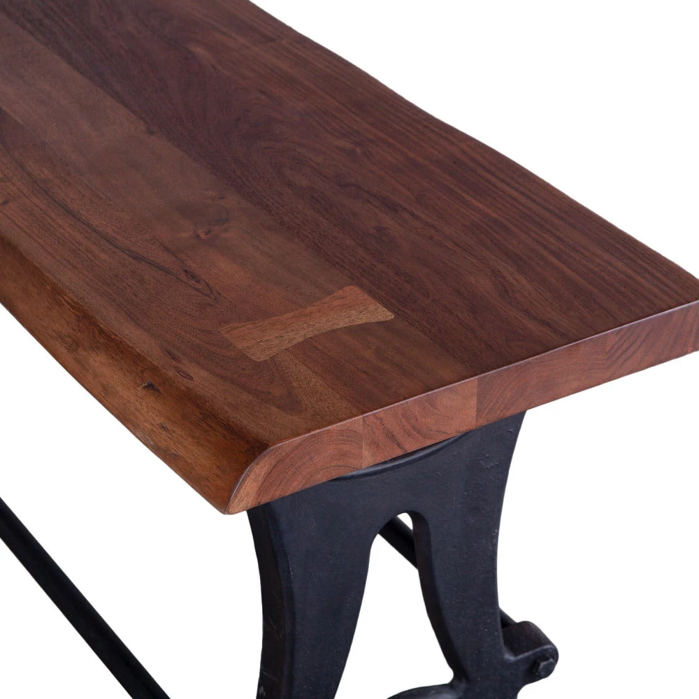 World Interiors Dining Room Blayne Rustic Farmhouse Live-Edge Counter-Height Bench 7 World Interiors Dining Room Blayne Rustic Farmhouse Live-Edge Counter-Height Bench