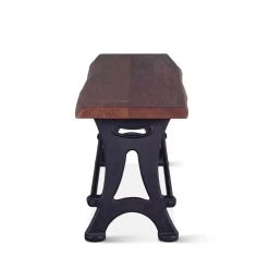 World Interiors Dining Room Blayne Rustic Farmhouse Live-Edge Counter-Height Bench 10 World Interiors Dining Room Blayne Rustic Farmhouse Live-Edge Counter-Height Bench