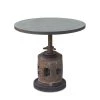World Interiors Sterling Adjustable Rustic Marble Accent Table Dining Room