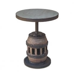 World Interiors Sterling Adjustable Rustic Marble Accent Table Dining Room