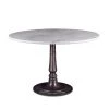 World Interiors Dining Room Palm Desert Natural Marble Dining Table With Cafe Base