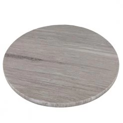 World Interiors Palm Desert Natural Dining Marble Table With Washed Wood Base