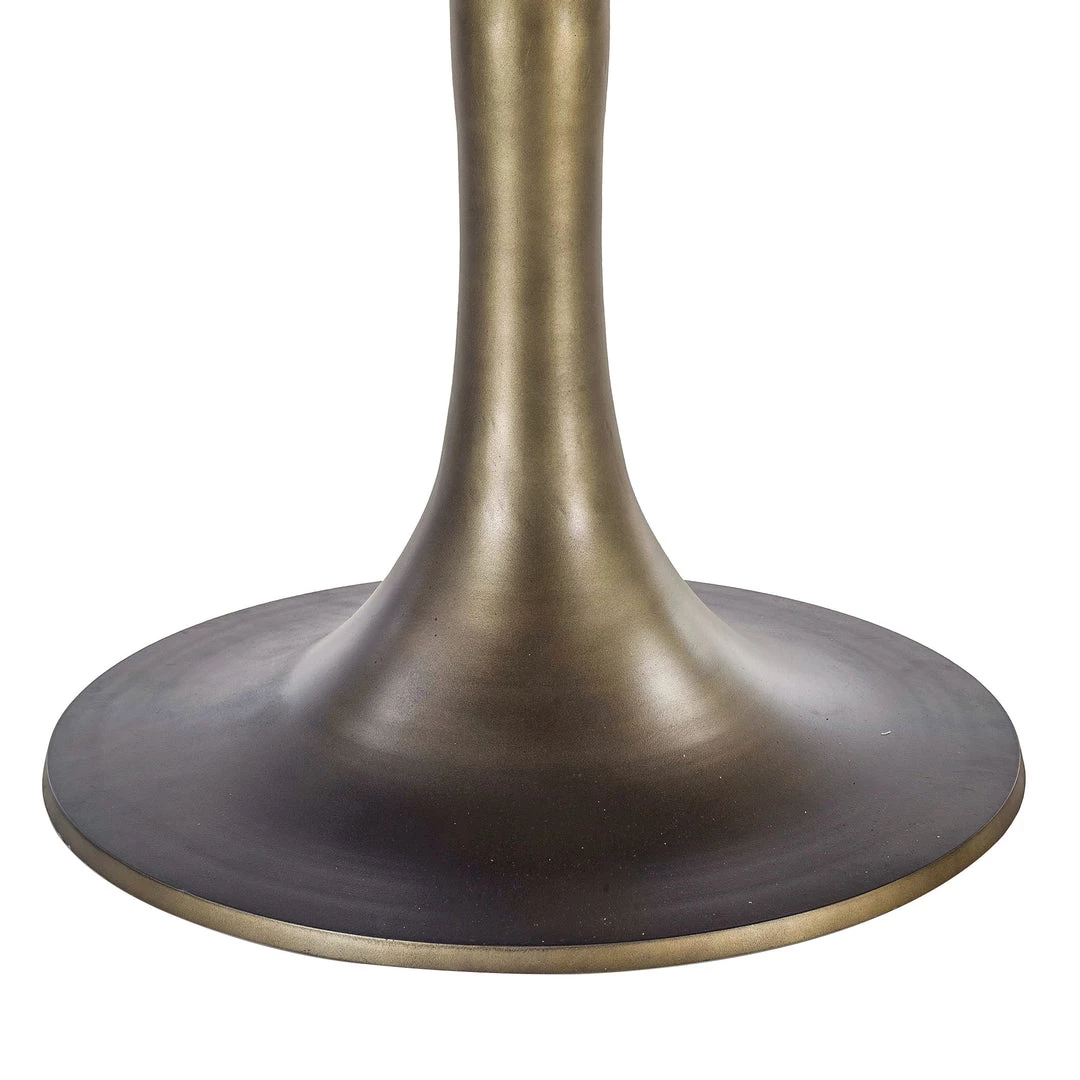 World Interiors Palm Desert Natural Marble Dining Table With Bronze Tulip Base 4 World Interiors Palm Desert Natural Marble Dining Table With Bronze Tulip Base