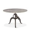 World Interiors Dining Room Sterling Adjustable Marble Top Crank Dining Table