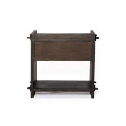 World Interiors Bedroom Messina Carved Teak Wood Night Chest