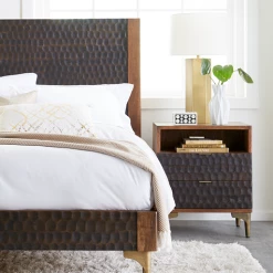 World Interiors Bedroom Vallarta 24-Inch Two Tone Mango Wood Night Chest