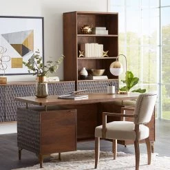 World Interiors Desks & Shelving Vallarta 66-Inch Two Tone Mango Wood Desk