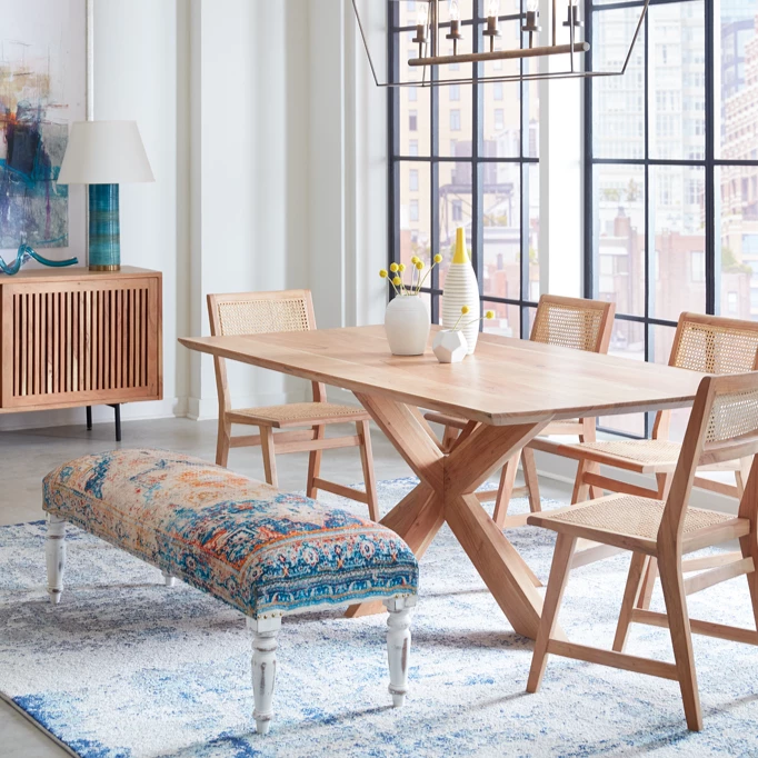 World Interiors Algiers Turquoise Print Upholstered Bench 8 World Interiors Algiers Turquoise Print Upholstered Bench