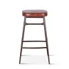 World Interiors Bar & Counter Stools Hudson Backless Leather Stool