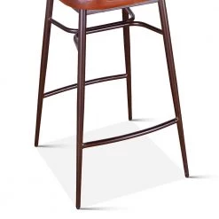 World Interiors Bar & Counter Stools Hudson Backless Leather Stool