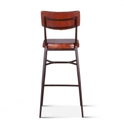 World Interiors Hudson High Back Leather Stool 14 World Interiors Hudson High Back Leather Stool