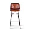 World Interiors Hudson Low Back Leather Stool 2 World Interiors Hudson Low Back Leather Stool