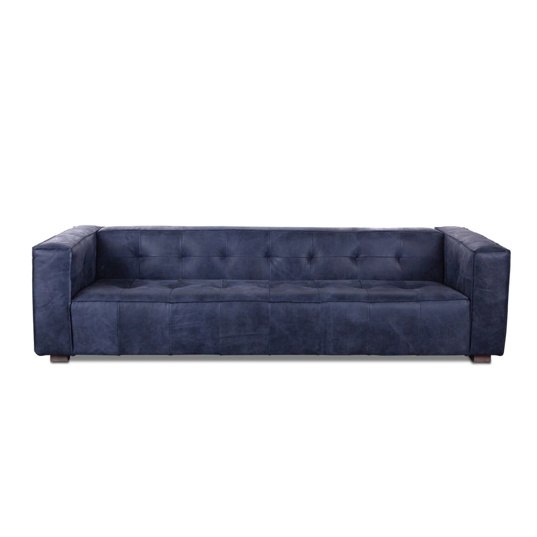 World Interiors Portia Antique Blue Italian Leather Sofa 3 World Interiors Portia Antique Blue Italian Leather Sofa